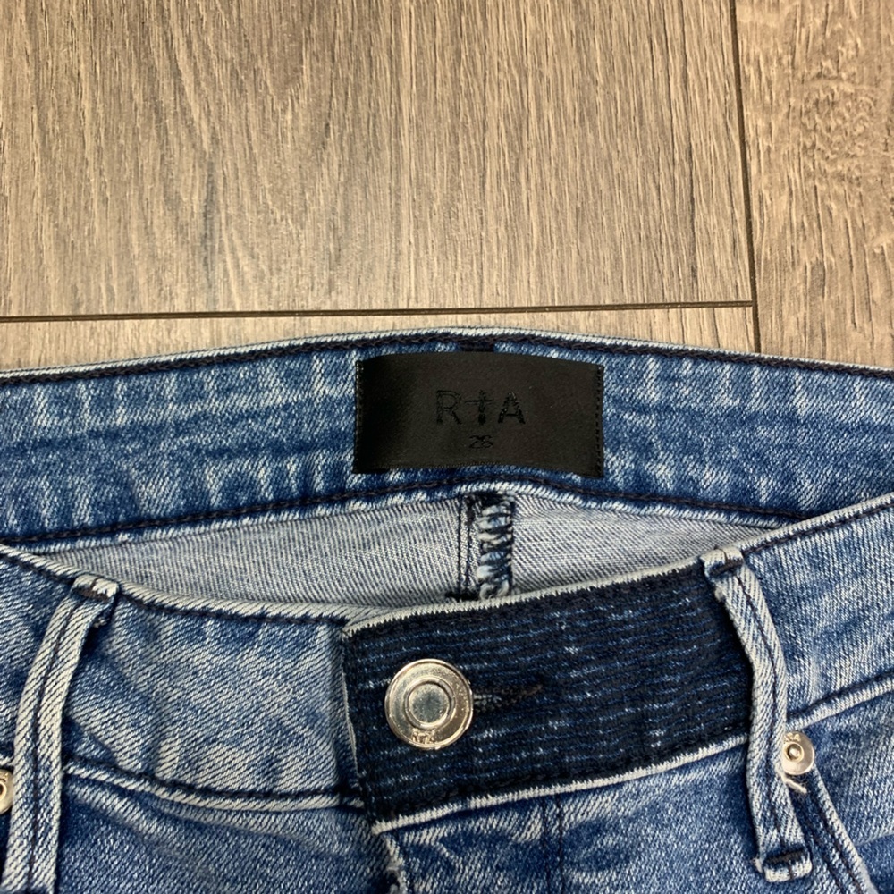 RtA Road To‎ Awe jeans Distressed Skinny Jeans Sz 26 - Picture 5 of 9